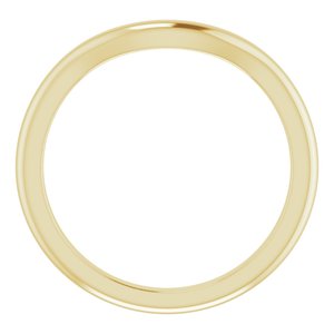 10K Yellow Band for 7.5 mm Square Ring