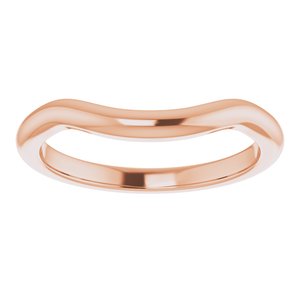 10K Rose Band for 9 mm Square Ring