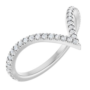 Platinum 1/5 CTW Natural Diamond French-Set Contour Band