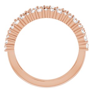 14K Rose Gold 3/4 CTW Natural Diamond Negative Space Ring