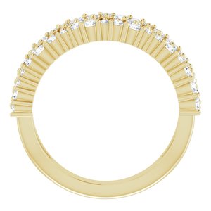 14K Yellow Gold 3/4 CTW Natural Diamond Negative Space Ring