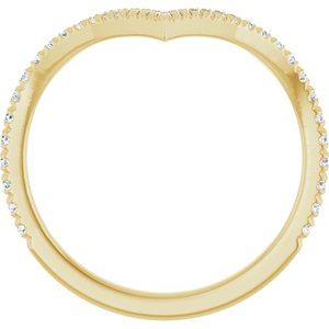 14K Yellow 1/5 CTW Natural Diamond French-Set Contour Band