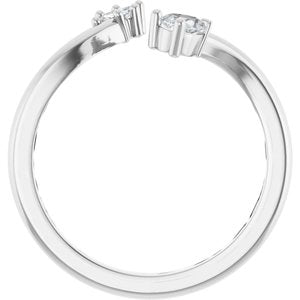 Platinum 1/5 CTW Natural Diamond Negative Space Ring