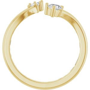 14K Yellow Gold 1/5 CTW Natural Diamond Negative Space Ring