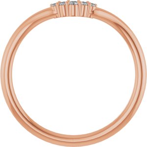 .04 Ctw Natural Diamond Matching Band