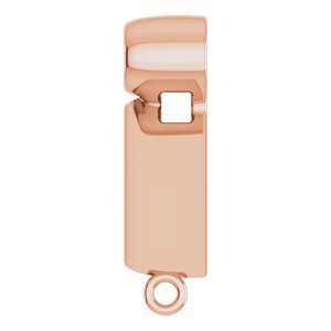 14K Rose Gold Natural Tanzanite & .03 CT Natural Diamond Slide Bail