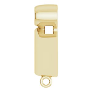 14K Yellow Gold Natural Tanzanite & .03 CT Natural Diamond Slide Bail