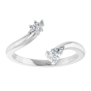 Platinum 1/5 CTW Natural Diamond Negative Space Ring