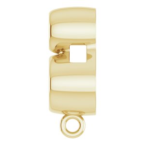 14K Yellow Gold Lab-Grown Emerald & .03 CT Natural Diamond Slide Bail