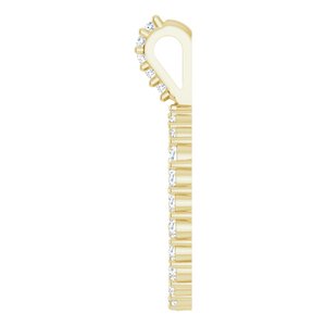 14K Yellow Gold 5/8 CTW Natural Diamond Scattered Circle Pendant