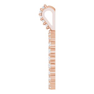 14K Rose Gold 5/8 CTW Natural Diamond Scattered Circle Pendant