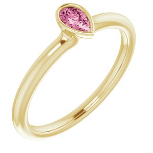 Family Stackable Bezel-Set Ring