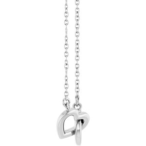 Interlocking Heart Necklace or Center