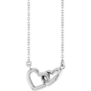 Interlocking Heart Necklace or Center