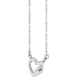 Interlocking Heart Necklace or Center