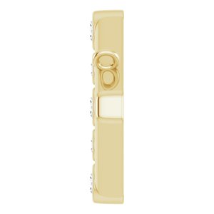 14K Yellow Gold 1/8 CTW Natural Diamond Geometric Necklace Center