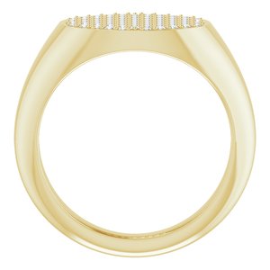 14K Yellow Gold 1/4 CTW Natural Diamond Signet Ring