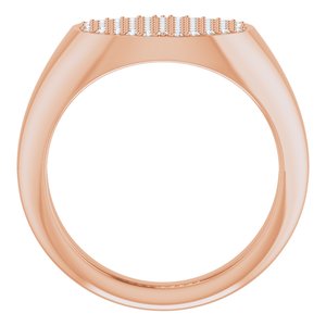 14K Rose Gold 1/4 CTW Natural Diamond Signet Ring