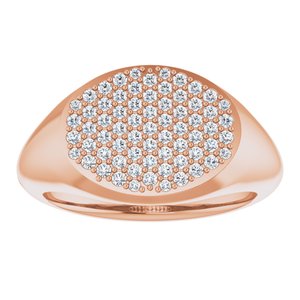 14K Rose Gold 1/4 CTW Natural Diamond Signet Ring