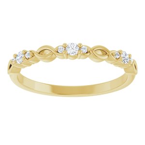 14K Yellow 1/8 CTW Natural Diamond Anniversary Band