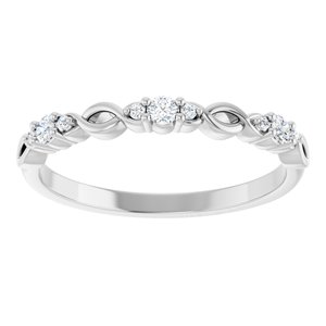 Platinum 1/8 CTW Natural Diamond Anniversary Band