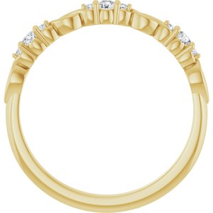 14K Yellow 1/8 CTW Natural Diamond Anniversary Band