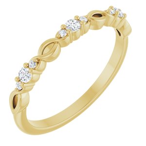 14K Yellow 1/8 CTW Natural Diamond Anniversary Band
