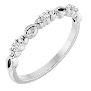 Platinum 1/8 CTW Natural Diamond Anniversary Band