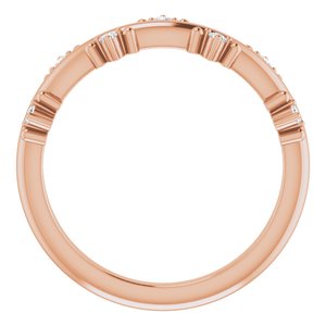 14K Rose Gold 1/10 CTW Natural Diamond Stackable Ring