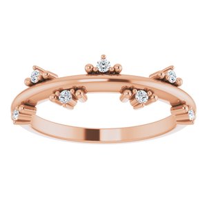 14K Rose Gold 1/10 CTW Natural Diamond Stackable Ring