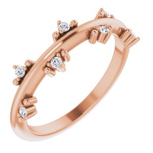 14K Rose Gold 1/10 CTW Natural Diamond Stackable Ring