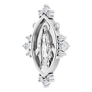 Platinum 1/5 CTW Natural Diamond Miraculous Necklace Center