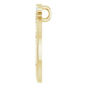 14K Yellow Gold 1/4 CTW Natural Diamond Crescent Moon Pendant