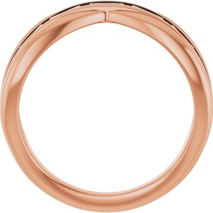 14K Rose Gold 1 1/6 CTW Natural Diamond Criss-Cross Ring