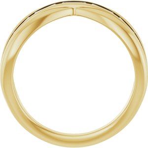 14K Yellow Gold 1 1/6 CTW Natural Diamond Criss-Cross Ring