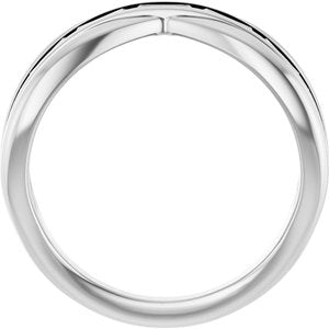 14K White Gold 1 1/6 CTW Natural Diamond Criss-Cross Ring