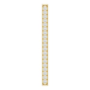 14K Yellow Gold 1/5 CTW Natural Diamond Vertical Bar Pendant