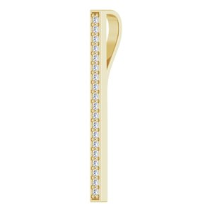 14K Yellow Gold 1/5 CTW Natural Diamond Vertical Bar Pendant