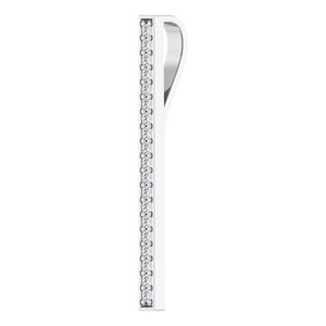 14K White Gold 1/5 CTW Natural Diamond Vertical Bar Pendant