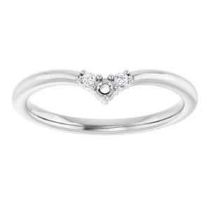Platinum .06 CTW Lab-Grown Diamond Contour Band