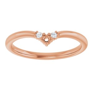 14K Rose .06 CTW Lab-Grown Diamond Contour Band