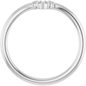 Platinum .06 CTW Lab-Grown Diamond Contour Band