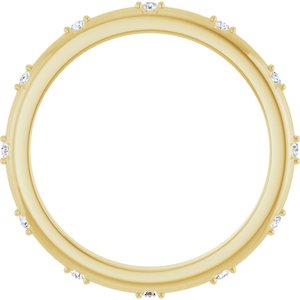 14K Yellow .05 CTW Natural Diamond Eternity Band Size 6