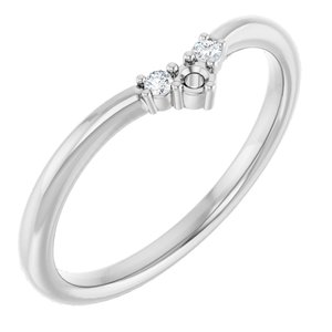 Platinum .06 CTW Lab-Grown Diamond Contour Band