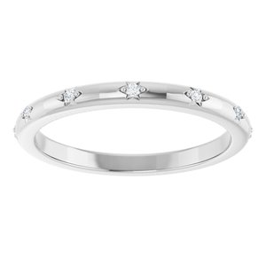 Platinum .05 CTW Natural Diamond Eternity Band Size 7