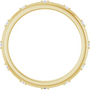 14K Yellow .05 CTW Natural Diamond Eternity Band Size 8