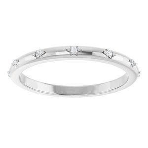 Platinum .05 CTW Natural Diamond Eternity Band Size 8