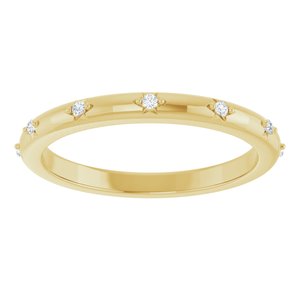 14K Yellow .05 CTW Natural Diamond Eternity Band Size 6