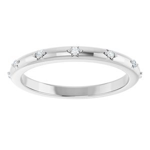 Platinum .05 CTW Natural Diamond Eternity Band Size 6