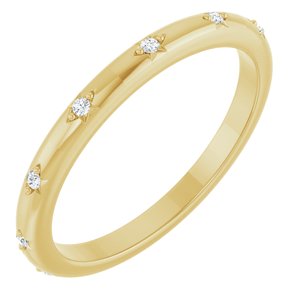 14K Yellow .05 CTW Natural Diamond Eternity Band Size 7